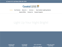 Tablet Screenshot of coastaloutdoorlighting.com